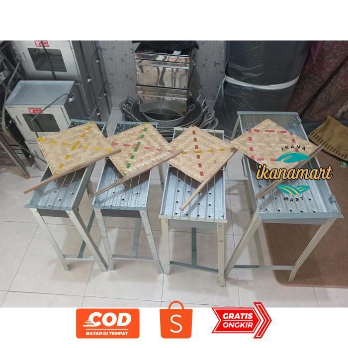 IKANAMART PANGGANGAN SATE IKAN JAGUNG / BAKARAN ARANG / PEMANGGANGANG AYAM GALVANIS DGF-4