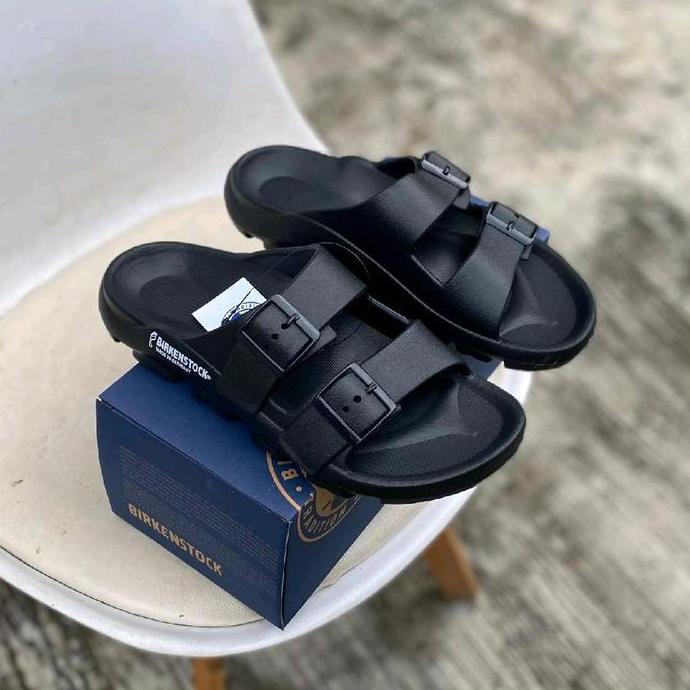 Sandal Birkenstock Jepit & Ban 2 warna hitam Pria EVA Karet 39-44 Sendal