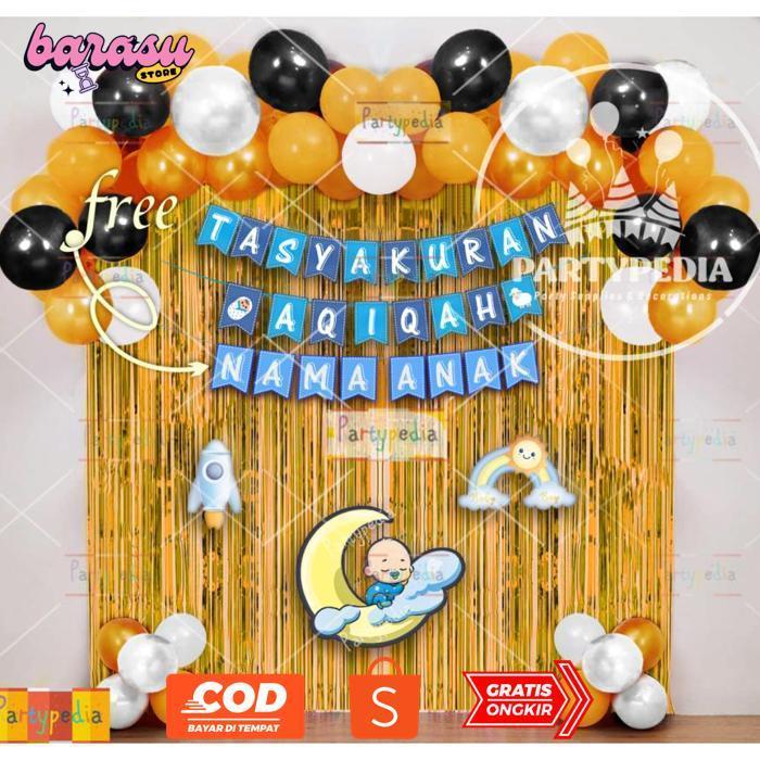 BARASUSTORE PAKET DEKORASI AQIQAH ANAK LAKI-LAKI SD-5
