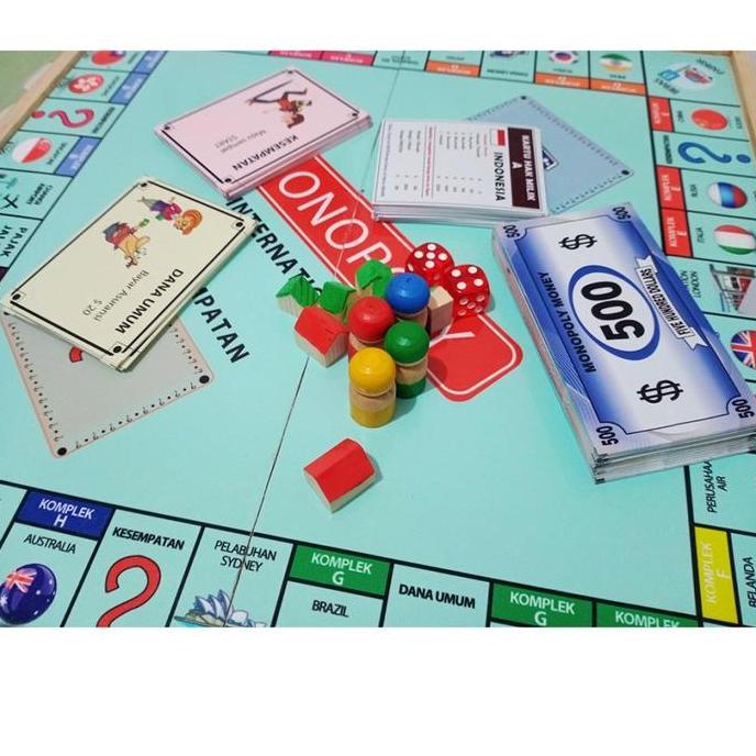 SIBARUBARU MONOPOLI INTERNASIONAL BESAR BAHASA INDONESIA LIPAT KAYU MAINAN ANAK KELUARGA HADIAH KADO