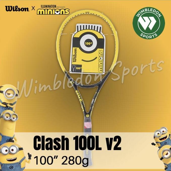 PROMO Raket Tenis WILSON CLASH 100L MINION V2 / MINIONS x WILSON Tennis Racket / Raket Tenis CLASH 1