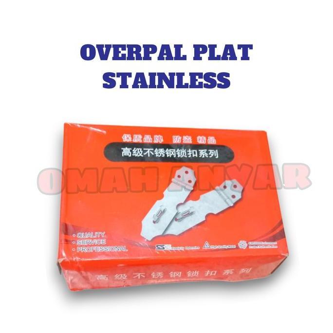 Overpal Plat Grendel Gembok SS Stainless Steel
