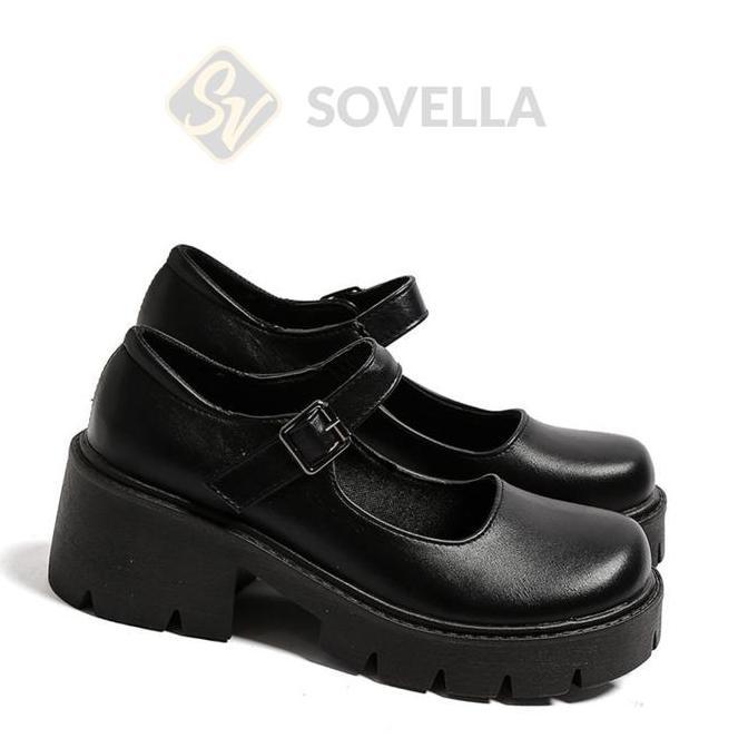 TERBARU - SOVELLA Thalia Sepatu Boots Fashion Pantofel Wanita Hitam Polos