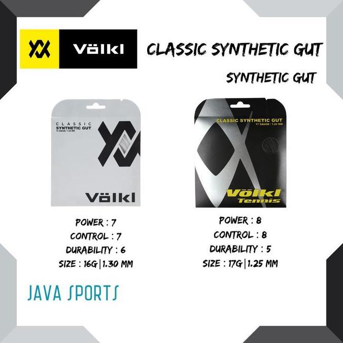 Senar Tenis Volkl Classic Synthetic Gut | Synthetic Gut | 16g 17g