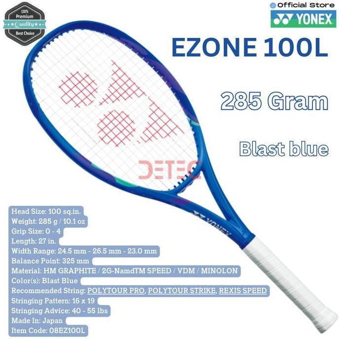 Yonex EZONE 100L 285g Blast Blue - raket tenis
