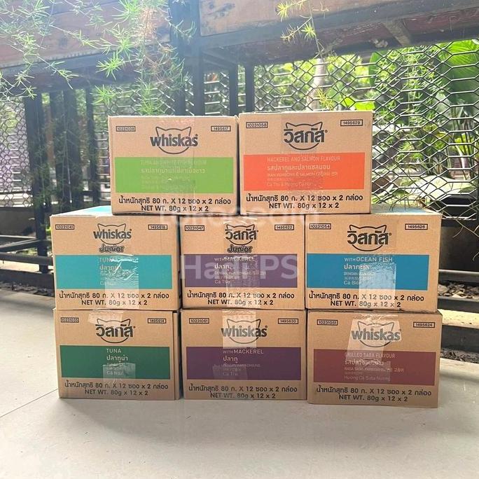 TERLARIS - Whiskas Pouch Sachet 1 Dus (isi 24) / Whiskas Makanan Basah Kucing