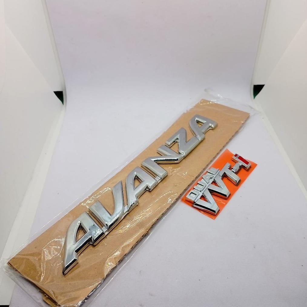 Emblem Logo Tulisan Avanza & Dual Vvti Original