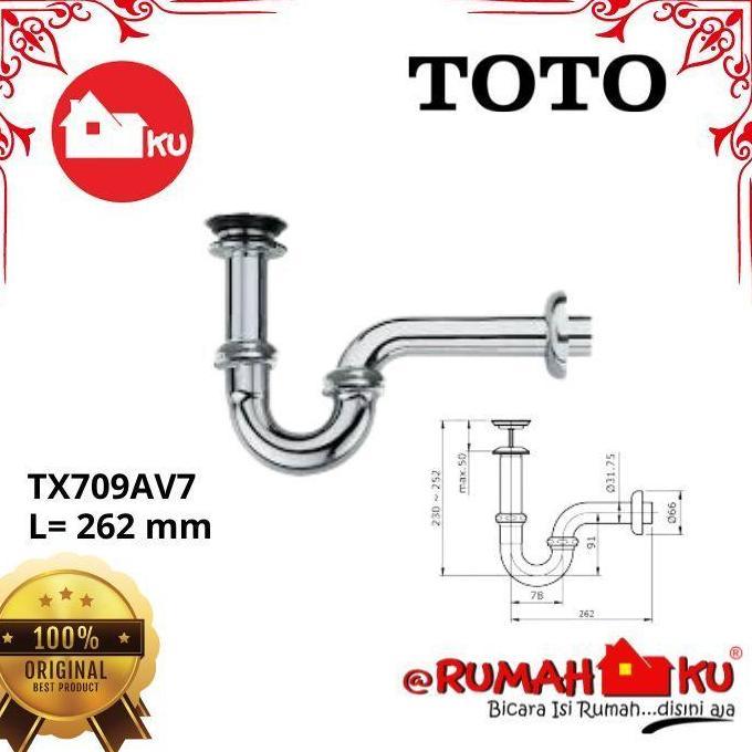 RAAFAA_DAYS - TOTO TX79AV7 WASTE SET + AFUR P-TRAP SIFON WASTAFEL