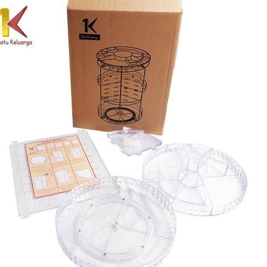 Ykyk- Rak Kosmetik Akrilik  Putar Rak Putar Tempat Make Up Dan Skincare