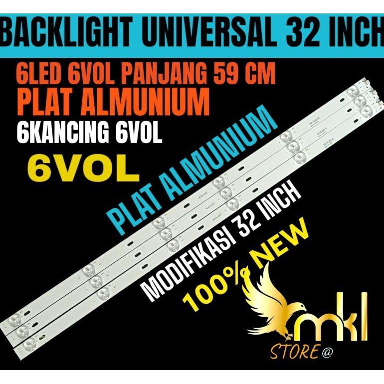 HOT DEALS BACKLIGHT TV LCD LED 6KANCING 6VOL 32 INCH MODIFIKASI 32 INCH