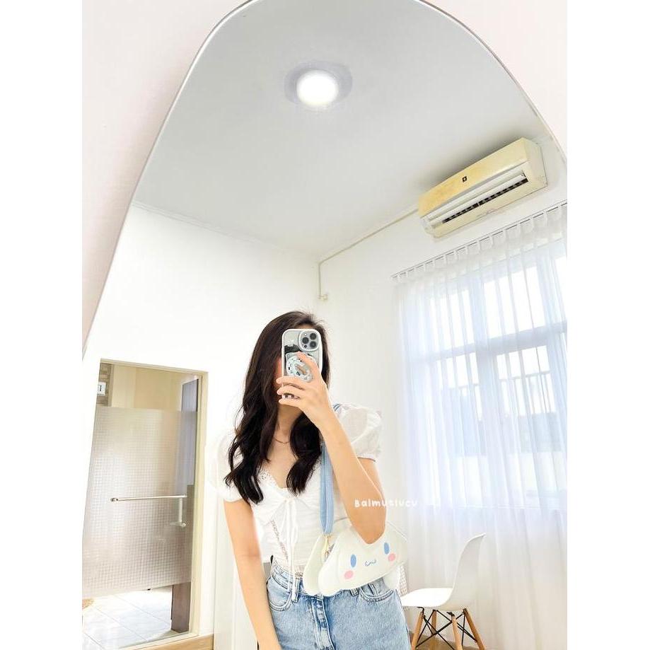 Kyut- Balmutlucu | Sling Bag Bulat Cinnamoroll My Melody Kuromi Pu Leather | Tas  Selempang Wanita D