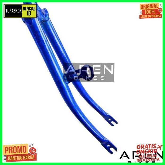 Termurah Fork Sepeda 24 Mini Garpu Porok 24" Inch Merah Biru Jengki Standar Insert 22.2 Garbu Standa