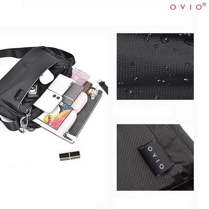 KUDALIAR724 - TAS SELEMPANG NYLON OVIO 282-12 SLING BAG PRIA WANITA TRENDY