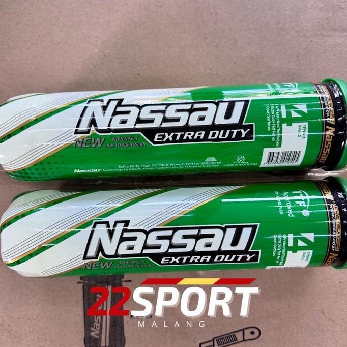 Bola Tennis Nassau Hijau Extra Duty