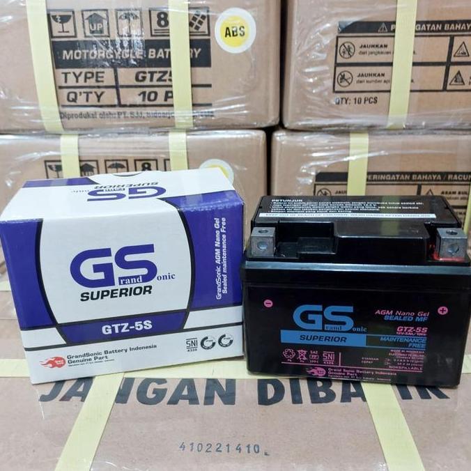 Promo Aki Motor BeAT FI CW, BeAT Karbu, Vario 110, Supra X 125, Scoopy, Spacy, Vixion GS GTZ5S MF Ak