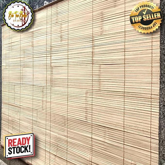 Promo Tirai krei bambu L.2m x T.1,5m hitam ati/aten asli berkualitas krey Tali Dekorasi Curtain kera