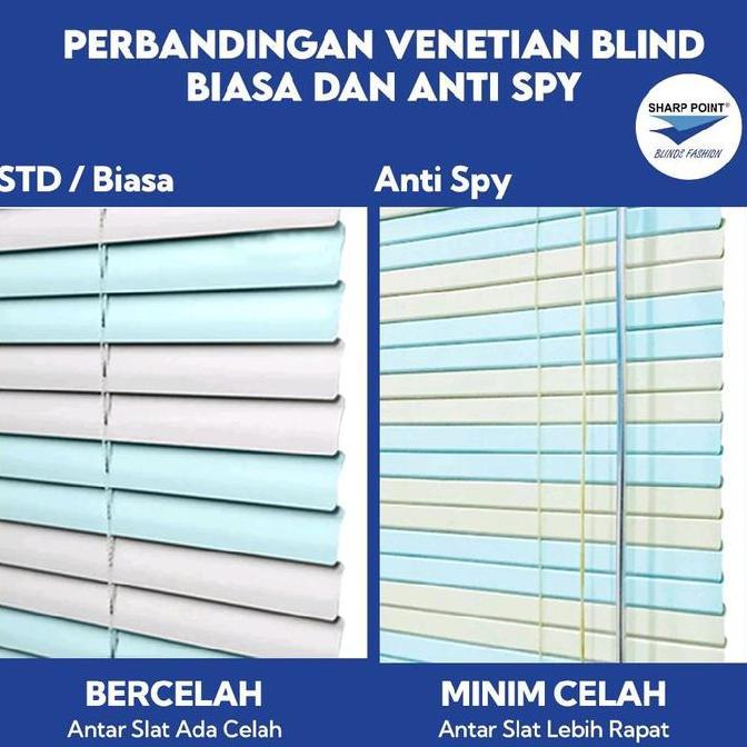 Promo Forhom Tirai Jendela Gorden Jendela PVC Venetian Blind Kerei Jendela Tirai Gulung 40x180 60x18