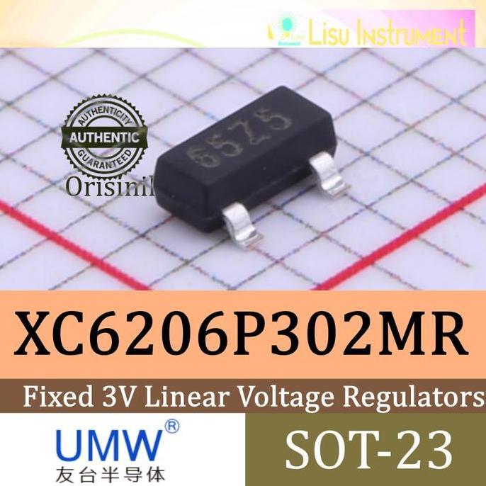 XC6206P302MR FIXED 3V LINEAR VOLTAGE REGULATORS LDO SOT-23 UMW ORIGINA