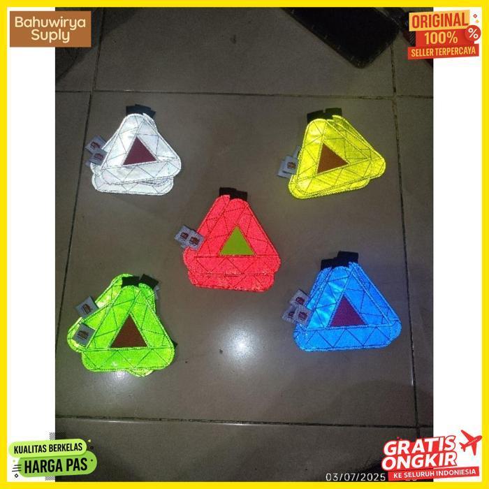 Termurah Reflektor Triangle Sadel Sepeda Stop Lamp Pantul Cahaya Sepeda Commuter Bike Federal Fixie 