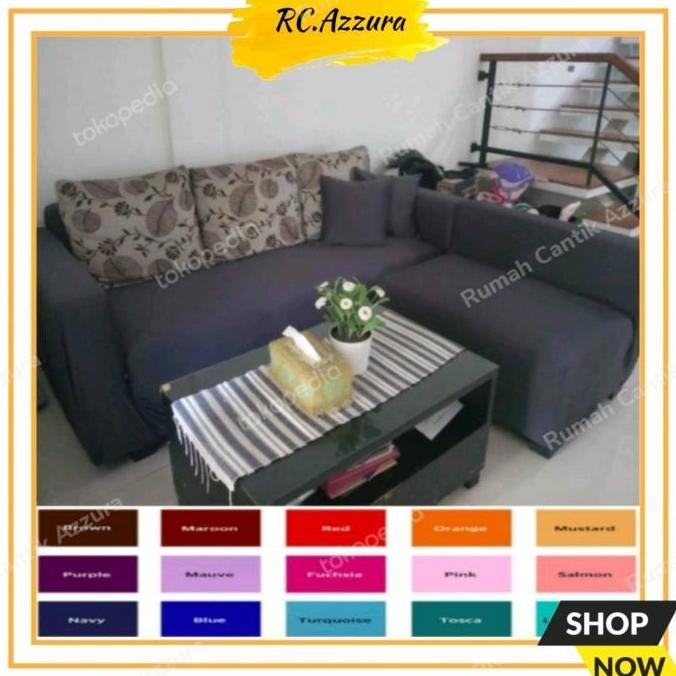 PROMO - COVER SOFA L PUTUS SARUNG KURSI SOFA LETTER L STRECTH ELASTIS
