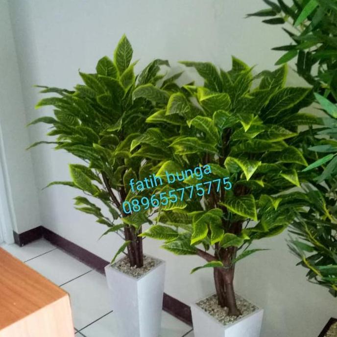 NEW - pohon Luky hijau/bunga plastik/bunga hias