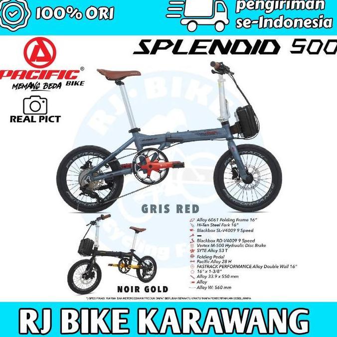 Terlaris Sepeda Lipat Pacific Folding Splendid 500 (1X9 Hd) Super Promo