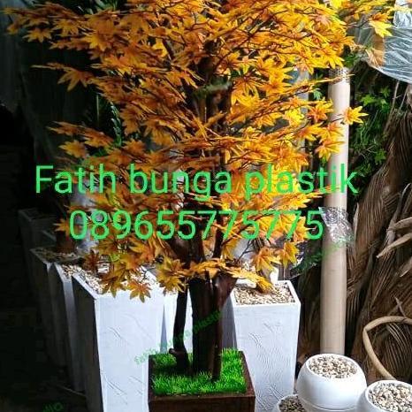 TERBARU - pohon plastik/pohon maple Jepang Oren/pohon maple Jepang hijau/artific