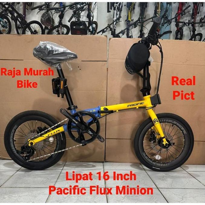 Terlaris Sepeda Lipat 16 Inch Pacific Flux Minions Sepeda Lipat Pacific Flux Minions 16 Inch 10 Spee