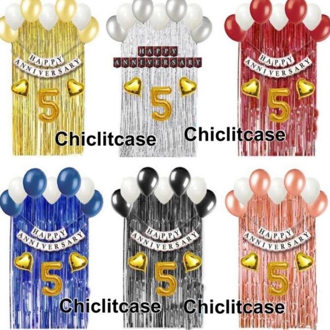 Paket dekorasi anniversary/happy anniversary/balon pesta dekorasi