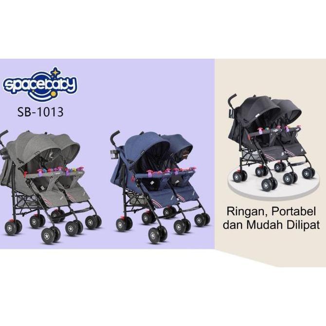 Terlaris Baby Stroller Kereta Dorong Bayi Kembar Spacebaby Sb-1013