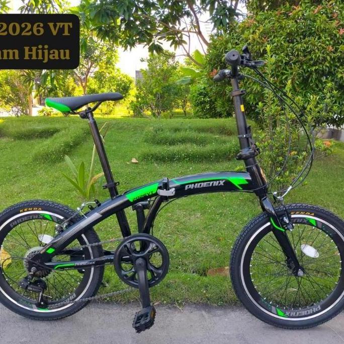 Terlaris Sepeda Lipat 20 Inch Phoenix Dewasa Dan Anak Remaja Velg Alloy Tinggi 7 Speed Vbreak High Q