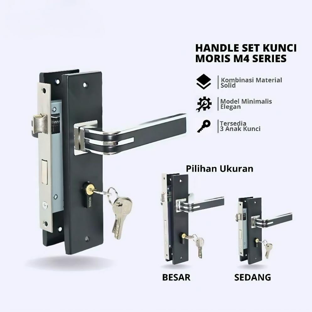 handle kunci set kunci pintu rumah handle pintu kamar merk MORIS/HENDSO