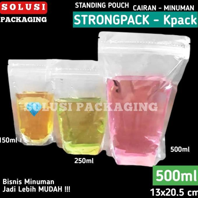 DRINK PACK 500ml STANDING POUCH PLASTIK KPACK MINUMAN CAIRAN PUDOT