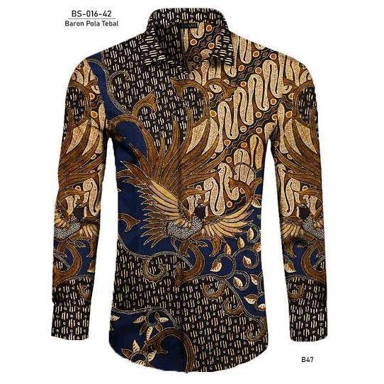 Promo baju batik pria lengan panjang batik solo ori Katun Pendek Hitam Distro