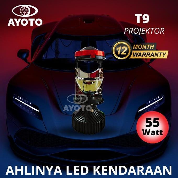 Lampu Utama Mobil T9-H4 AYOTO Hi/Lo 36W/18W 8000LM/4000LM 6000k
