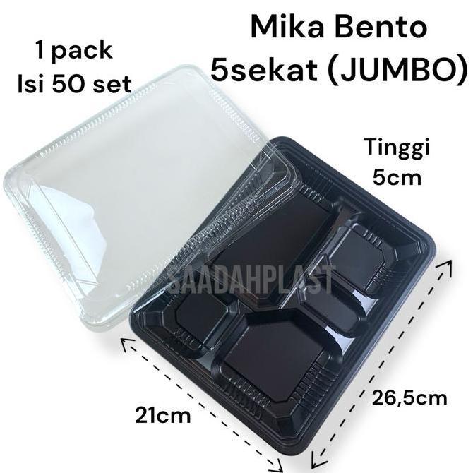 Mika Bento 5 Sekat - Tray Bento Besar - Box Kotak Makan Nasi