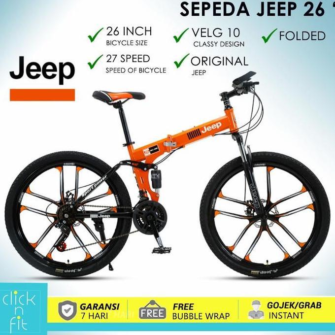 Terlaris 100% Original Sepeda Lipat Gunung Jeep