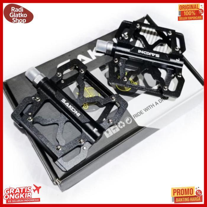 Termurah (Promo) Pedal Sepeda Mtb Sakoni 3 Bearing Alloy