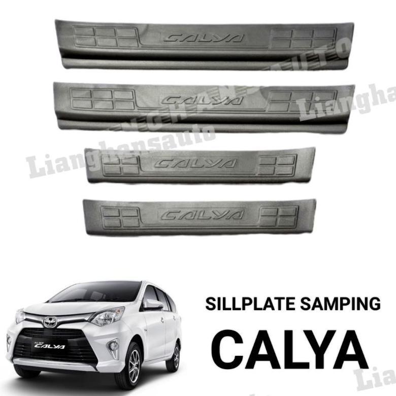 SILLPLATE INJAKAN SAMPING MOBIL CALYA SIGRA HITAM PLASTIK ABS