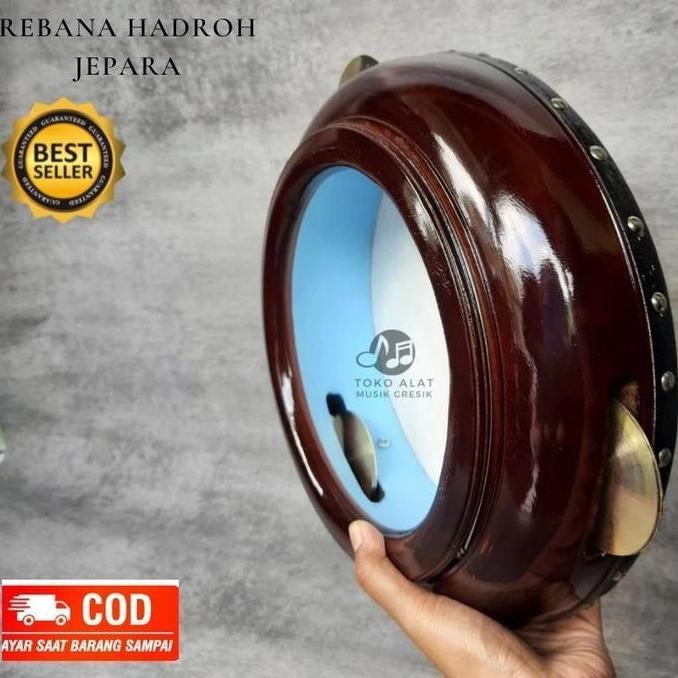 banjari 1 set Kualitas Super Kencer Kuningan Kayu Manga Hadroh Banjari Terbangan Kompang Robana Raba