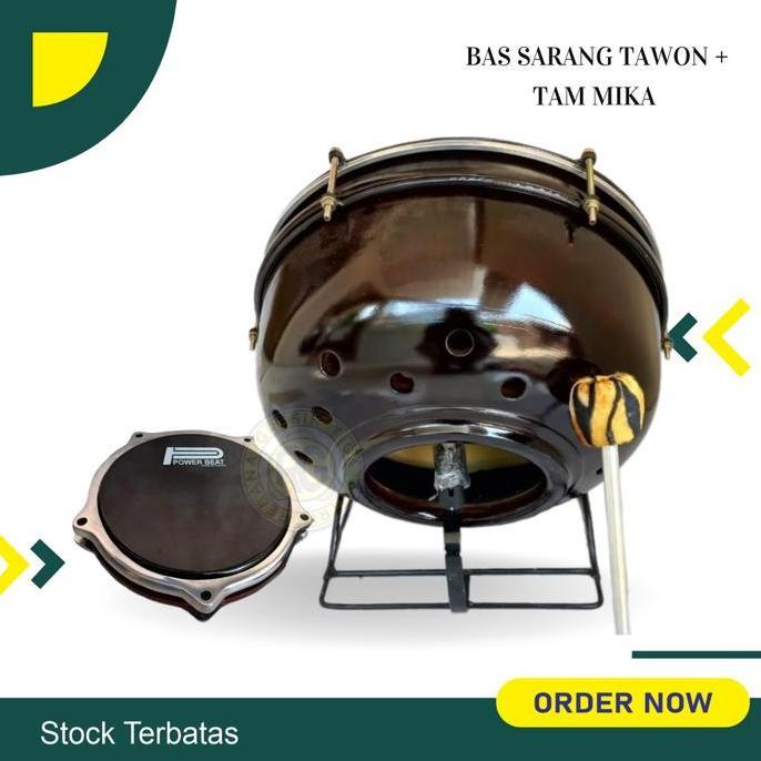 Bas Hadroh 16 inch/40 cm bas Absi Sarang Tawon dan Tam Tung Mika