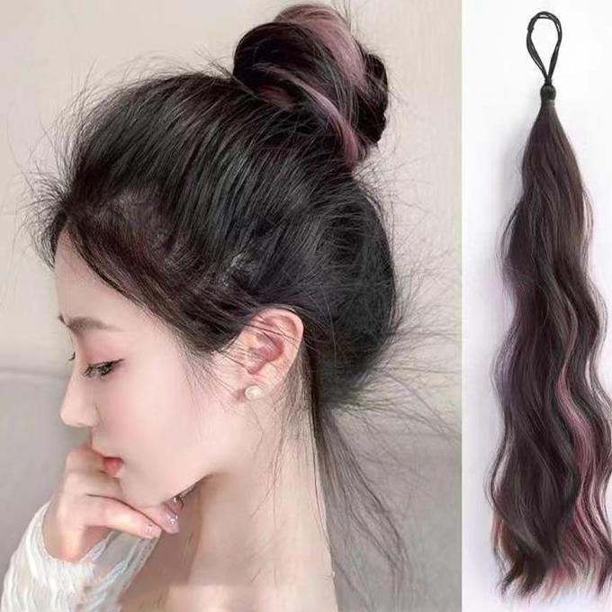 Ekor Kuda Wig Warna Warni Ikat Rambut Palsu Hair Extension Rambut Panjang Ekor Kuda Tinggi