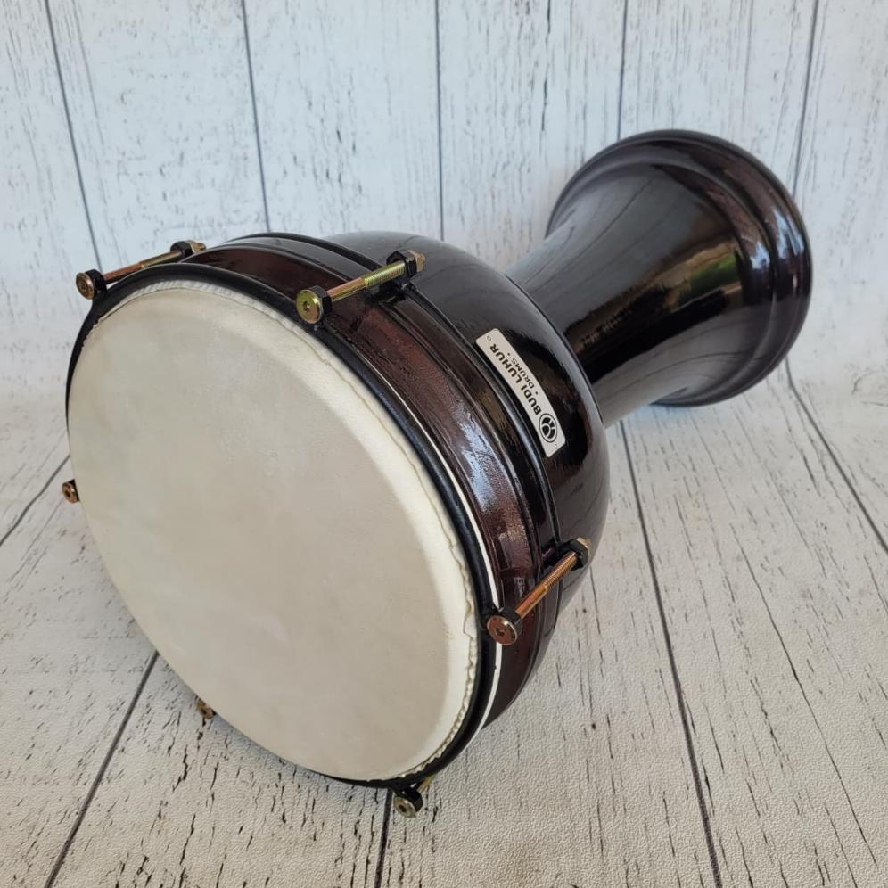 Bas Dumbuk Pinggang Bass Marawis Bas Hadroh Calti Kulit Ukuran 10 Inch Tinggi 50cm