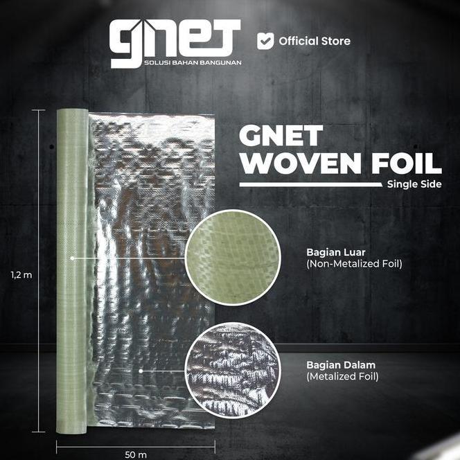 Gnet Foil Peredam Panas Woven Alumunium Insulasi Atap