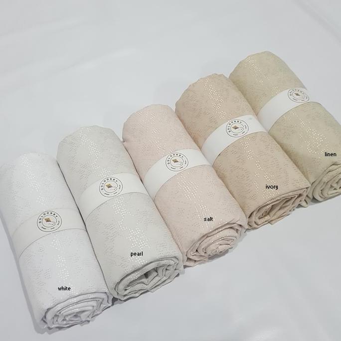 Dobby Dobi Dolby Viscose Katun Kain Batik Polos Kategori Warna Putih Baju Seragam Bridesmaid Couple 