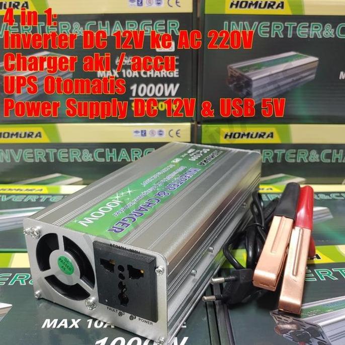 Sungd- Inverter 2000W 1000 Watt Plus Charger 20A 10A Ups Auto Dc 12V Ac 220V