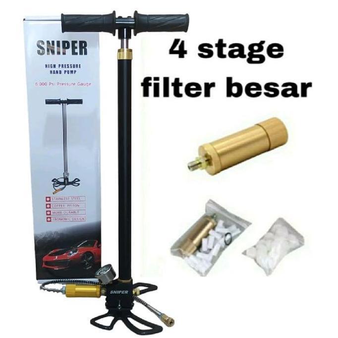 Pompa PCP 4 Stage Filter Besar, Tekanan 6000psi, Berkualitas Matrial Stenlis