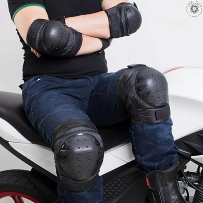 1 Pasang Deker Pelindung Lutut dan Siku untuk Sepeda MTB Motor