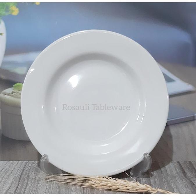 Piring Kue Kecil Keramik 6,5 Inch | Putih Polos | Best Quality | Isi: 6 pcs