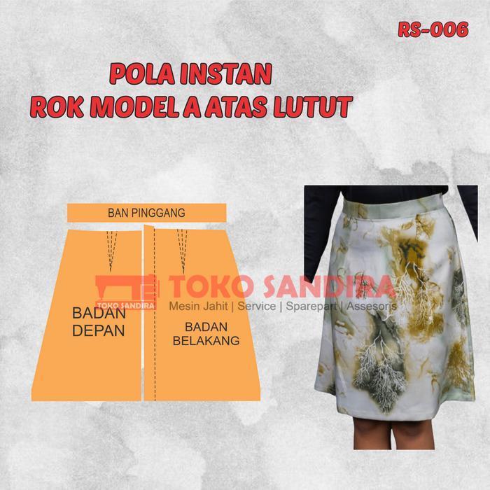 (Termurah) Pola Rok Model A/Pola Instan Rok Semi/Pola Rok Wanita/Pola Rok Bestseller
